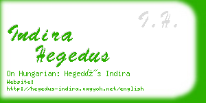indira hegedus business card